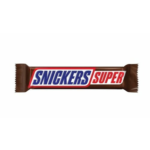 Шоколадный батончик Snickers Super с карамелью, арахисом и нугой, 80г