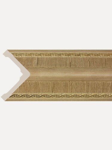 Изображение товара Уголок декоративный для стен на обои, 1100х80х80 мм. Ясень золотистый Набор 2 шт.