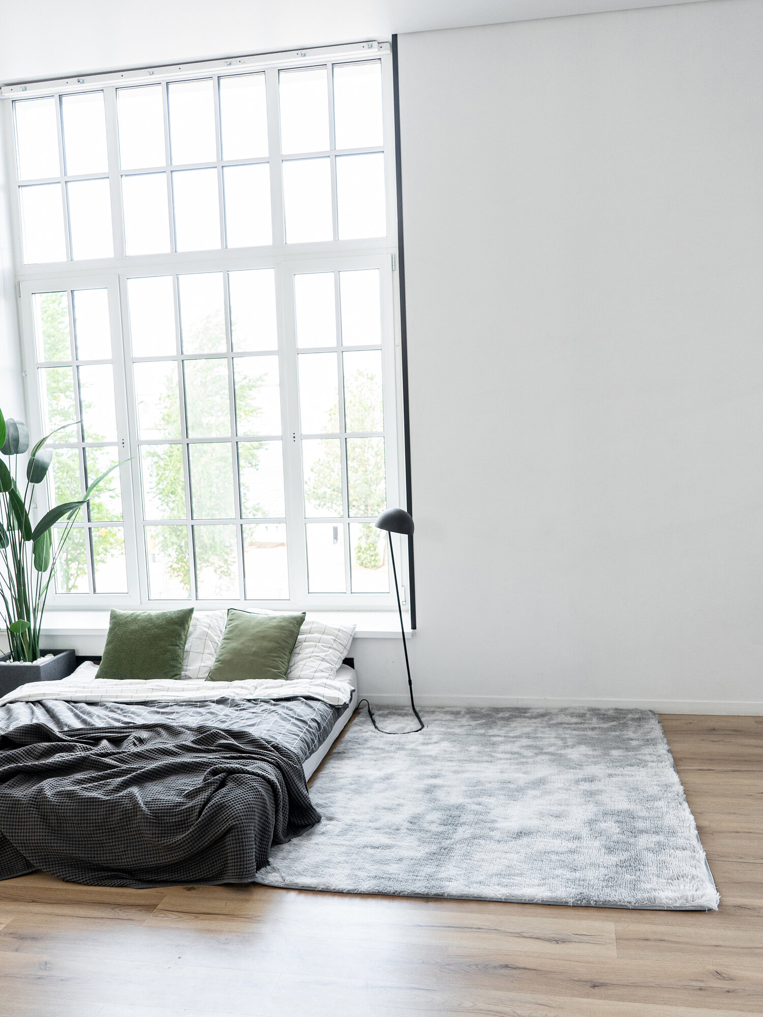 фото Коврик прикроватный "Прямоугольный", серый, 160х200