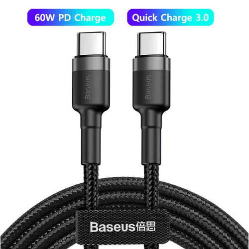 Кабель зарядный Baseus 60 Вт USB C на USB Type C 5 А 05м 825₽