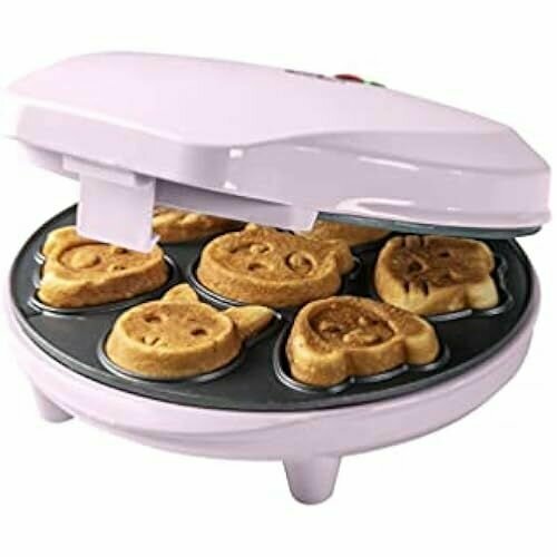 Bestron Waffle Iron for Mini Cakes Мини-тортница с животными мотивами Вафельница для вафельных тортов с подсветкой и антипригарным покрытием 700 Вт Цвет Розовый 1014600₽