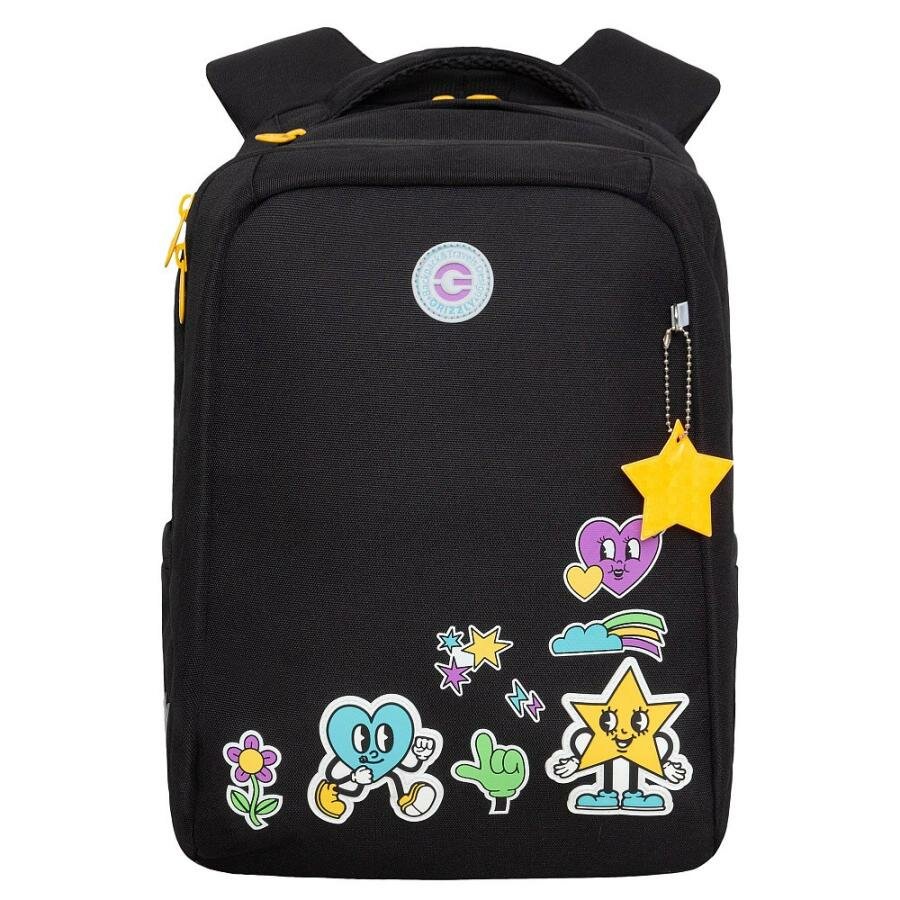 фото Рюкзак школьный GRIZZLY с карманом для ноутбука 13", двумя отделениями, анатомической спинкой, для девочки RG-466-2/1