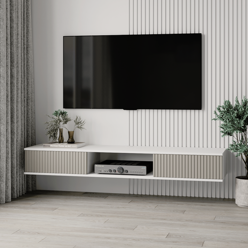 Изображение товара Тумба под телевизор, подвесная тумба ТВ консоль, 163.4 см, серая