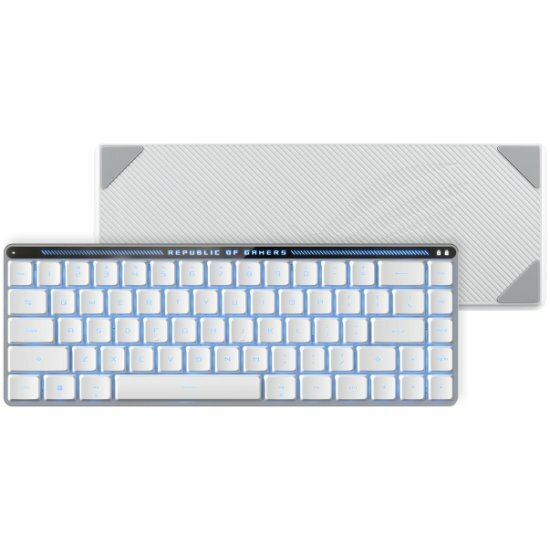 Клавиатура беспроводная механическая ASUS ROG Falchion RX Low Profile (Red switch), USB, Bluetooth/Wireless, RGB, Белый, 90MP03EC-BKRA10 - фото №4