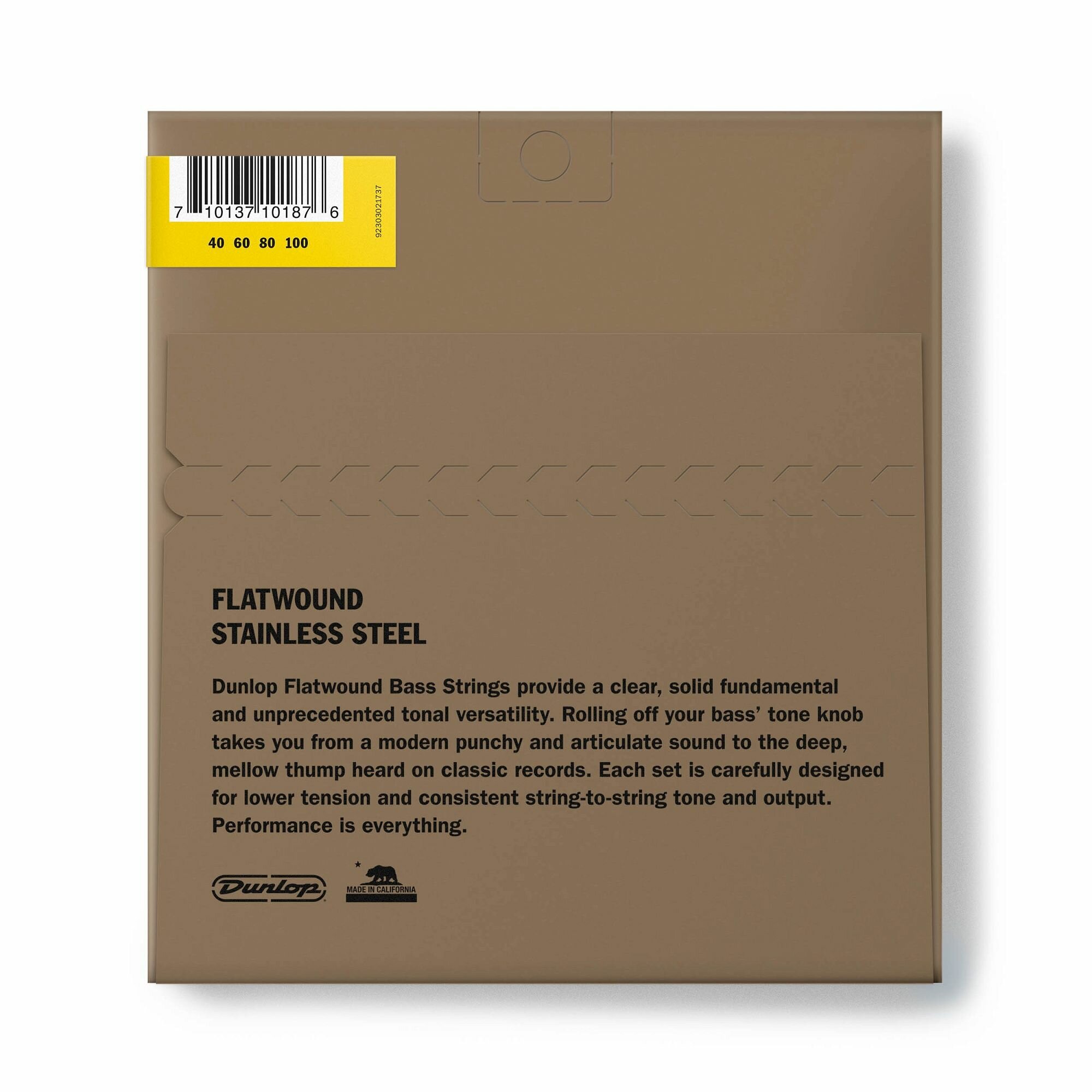 Dunlop Flatwound Medium Scale - Комплект струн для 4-струнной бас-гитары, сталь, 40-100 — фото 1