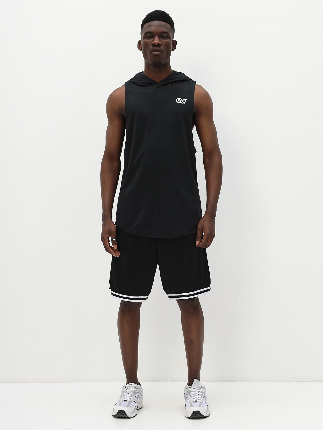 Майка спортивная, 1 шт., размер XXL, черный — фото 1