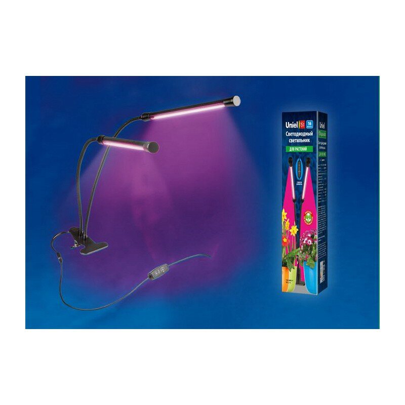 Светильники для растений MINIGARDEN Uniel ULT-P33-15W/SPSB/TM IP40 BLACK цена за 1 шт