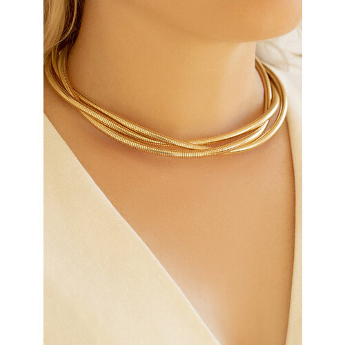 Колье SLOVO JEWELRY, длина 40 см, золотистый