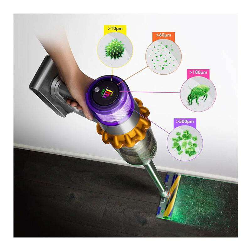 Беспроводной пылесос Dyson V15 Detect Absolute EU Yellow/Nickel SV47 (рус. вилка) 446986-01 — фото 1