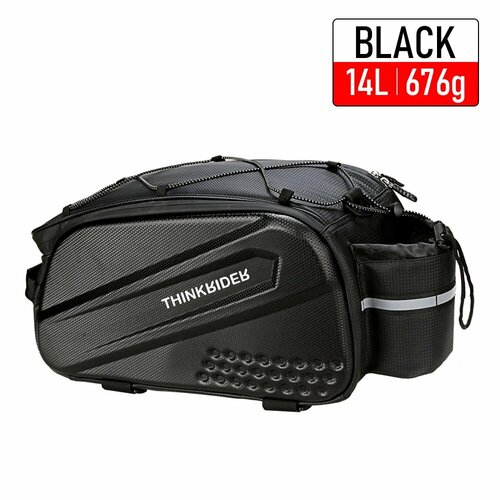 ThinkRider Водонепроницаемая велосумки для багажника 14л, Черный