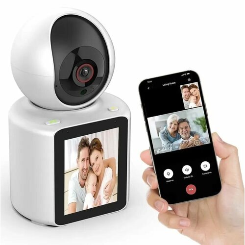 Умная камера видеонаблюдения для дома с видеозвонком умная мини камера с обратной связью ночное видение монитор видеоняня белый 2782₽