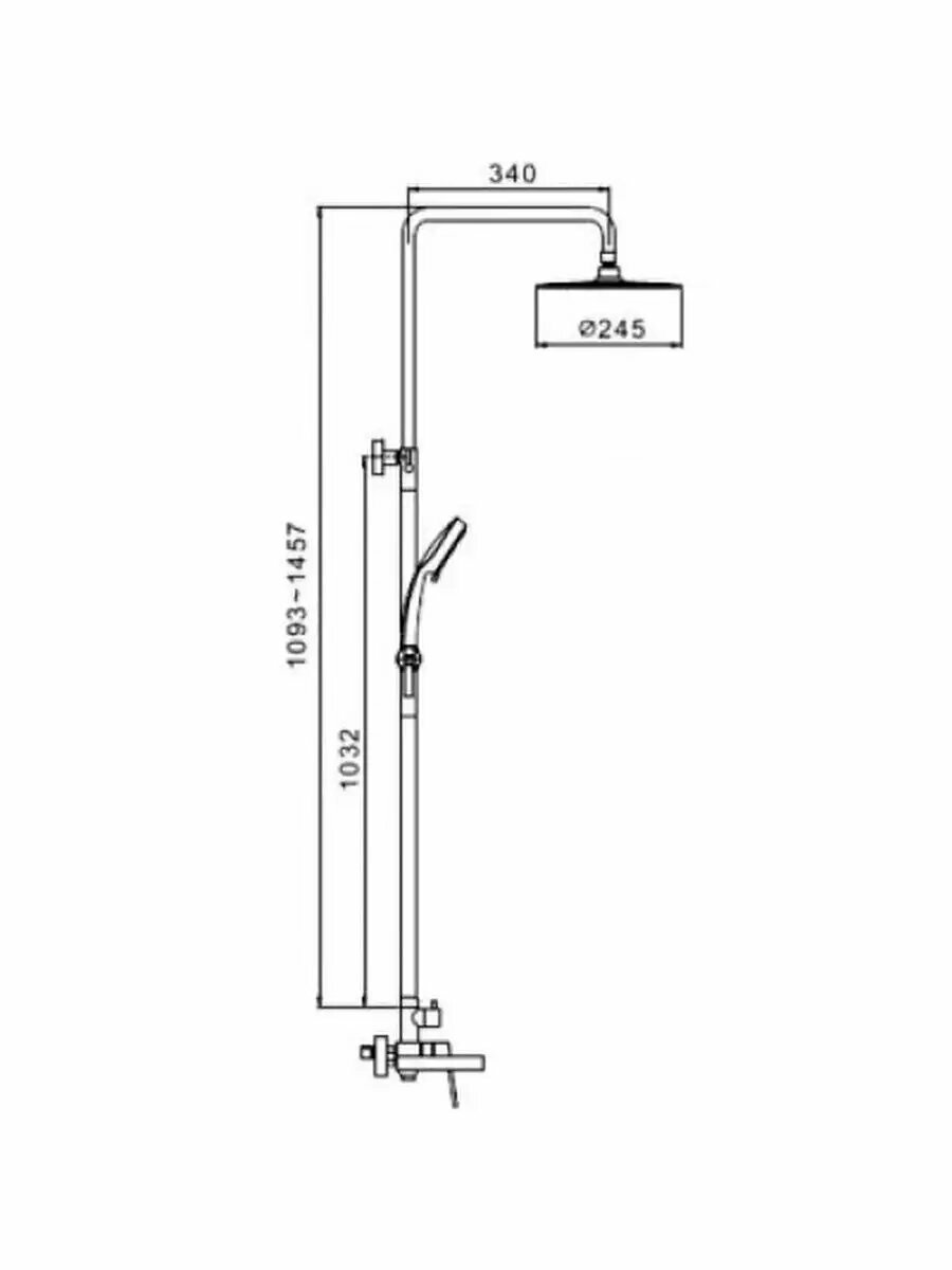 Душевая система с тропическим душем Gappo G2499-30, цвет хром — фото 1