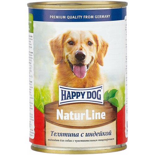 Консервы Happy Dog телятина с индейкой 410г х 12шт