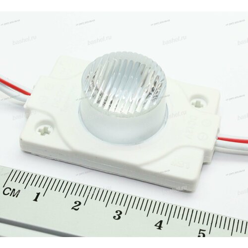 LED modul PCB-12-4832-3030-Samsung-W-IP65-Lens-5-30 120Lm 15W 6500k 48x32x15mm White для торцевой подсветки с эллипт электротовар 494₽