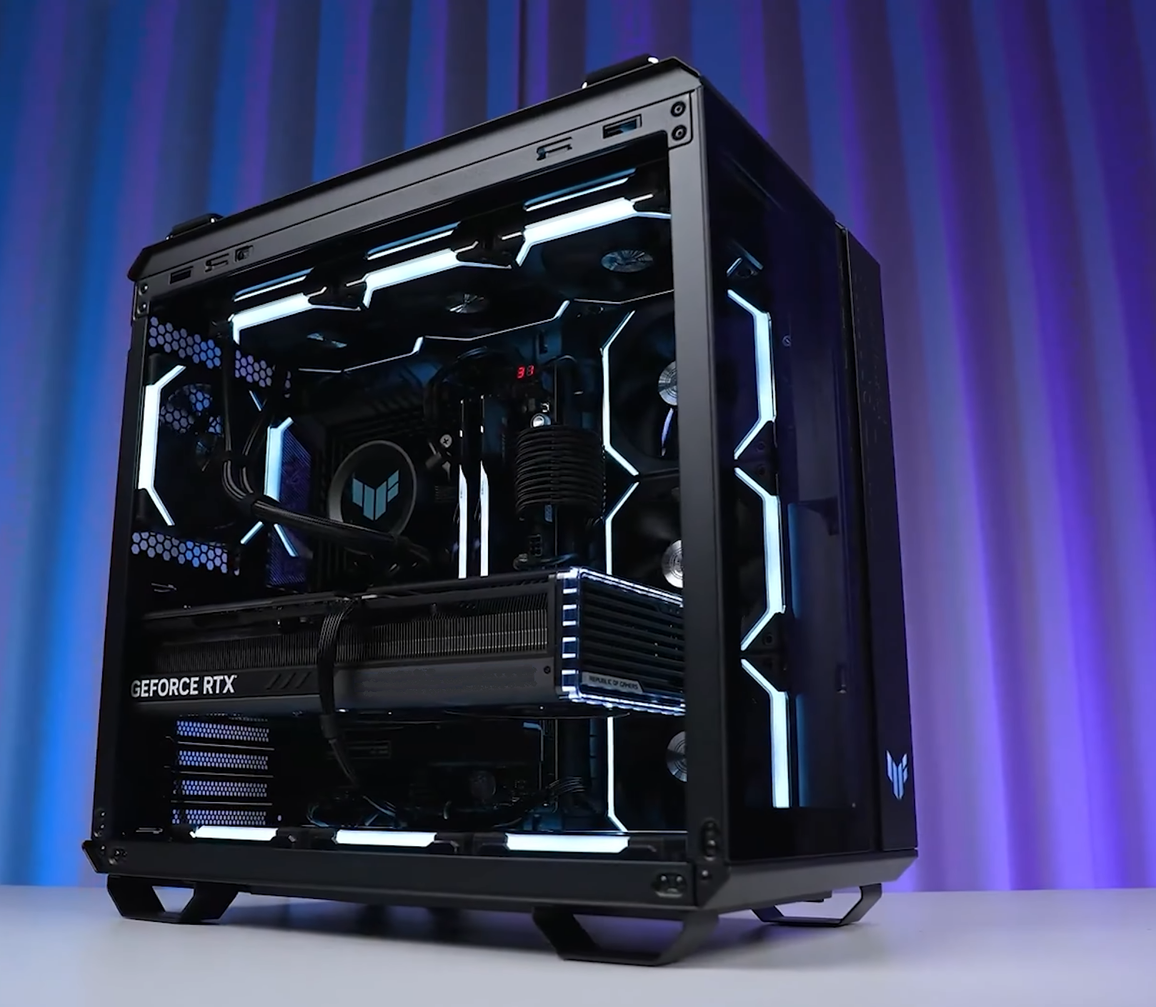 Игровой компьютер ASUS TUF Core i9 14900kf 24ядра/RTX4090 24GB/128GB DDR5/ SSD 3TB М.2/1000W/Win 11 PRO