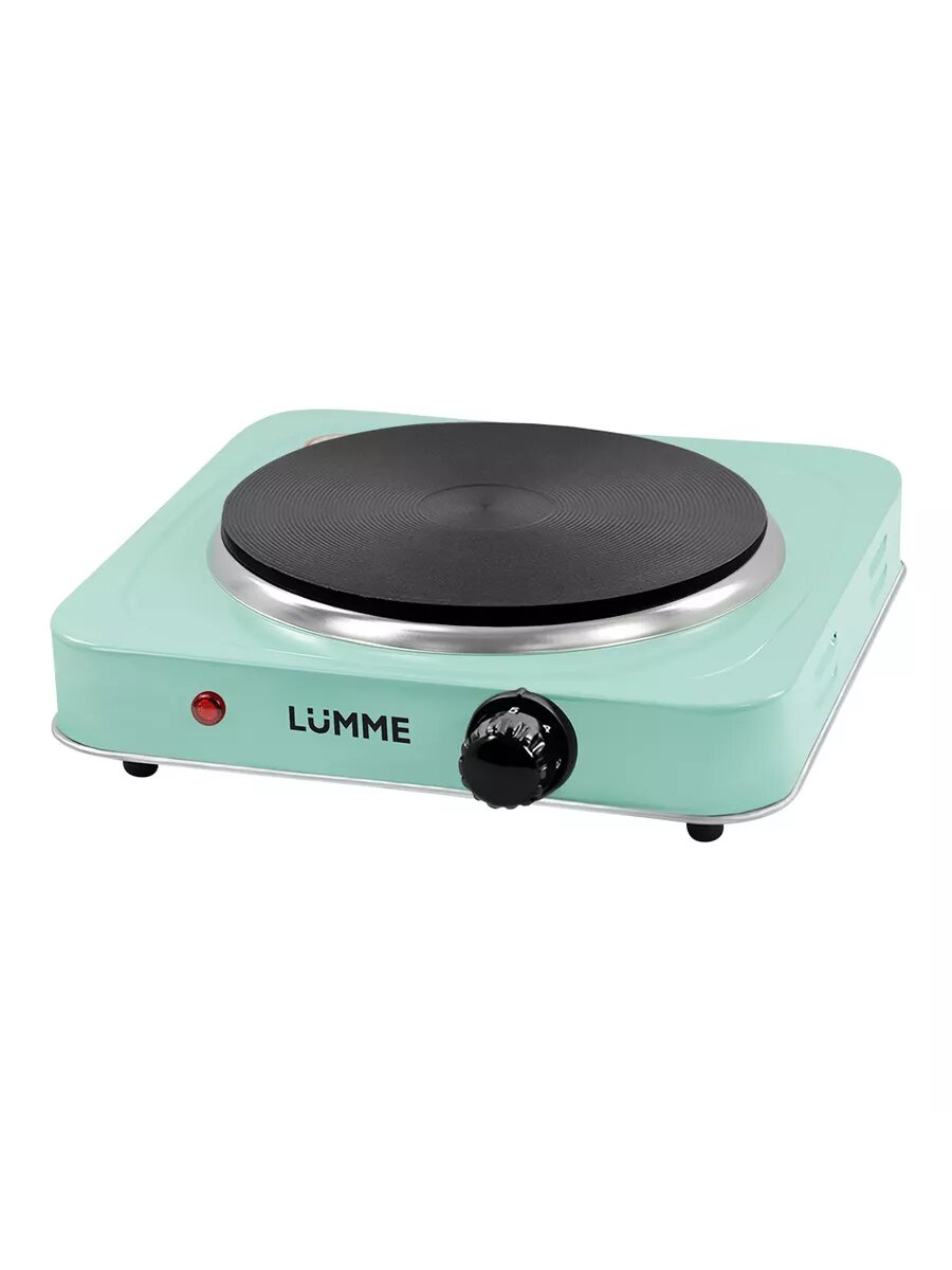Электрическая плита LUMME LU-3629, 1 конфорка, цвет мятный/тиффани, 4000Вт
