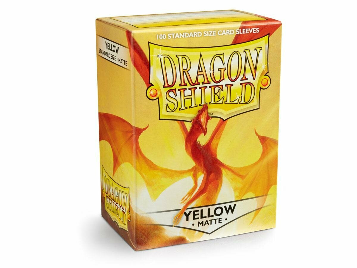 Протекторы для карт Dragon Shield Желтые матовые протекторы 100 штук