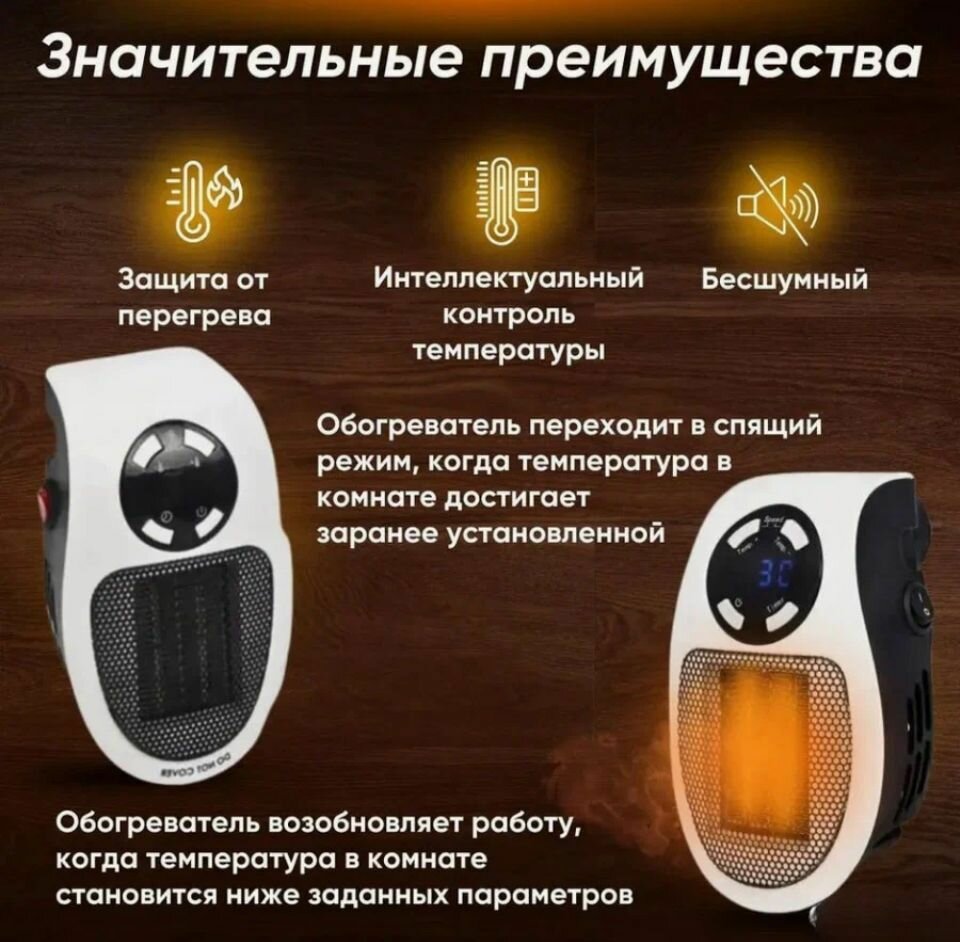 Изображение Обогреватель электрический керамический идеальное решение для дома
