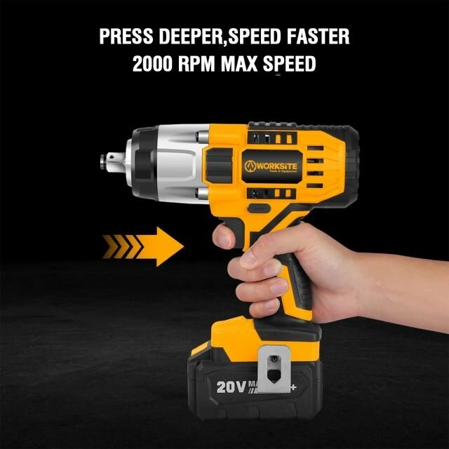 Изображение Гайковерт Worksite, ударный, 1/2, 20В, с кейсом, LiIon, 3.2кг