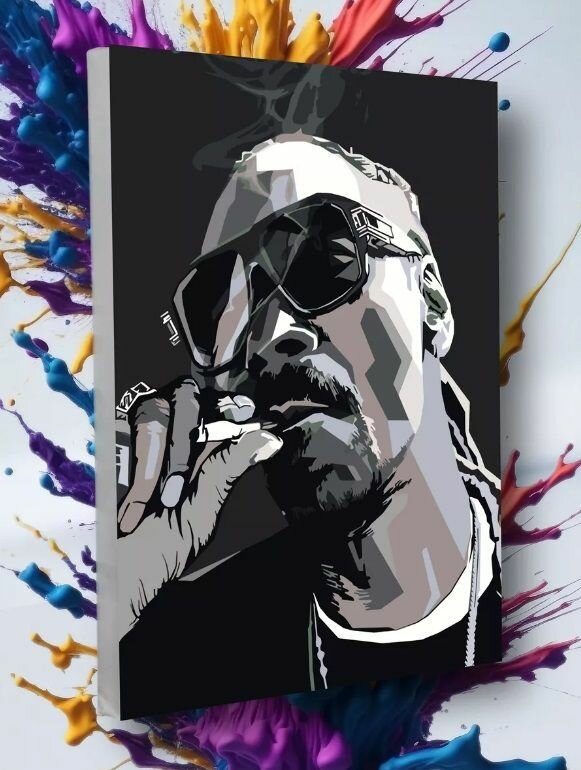 Картина по номерам Снупп Дог, snoop dogg, Рэпер, Рэп 40х50