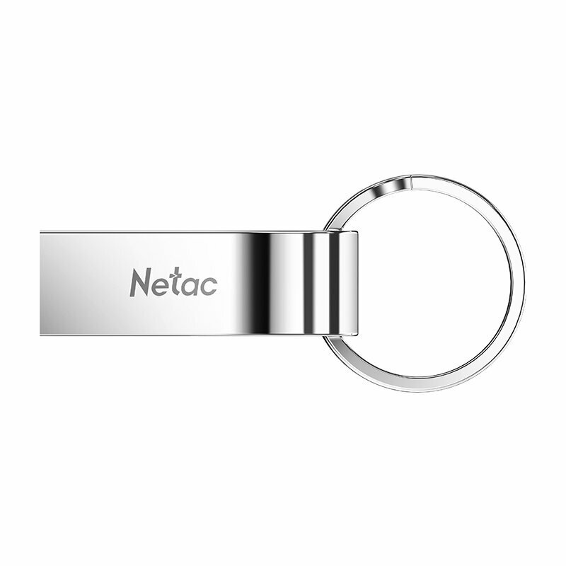 Флешка Netac U275, 8 ГБ, USB 2.0, с кольцом, металлический корпус, серебристый (NT03U275N-008G-20SL) — фото 1