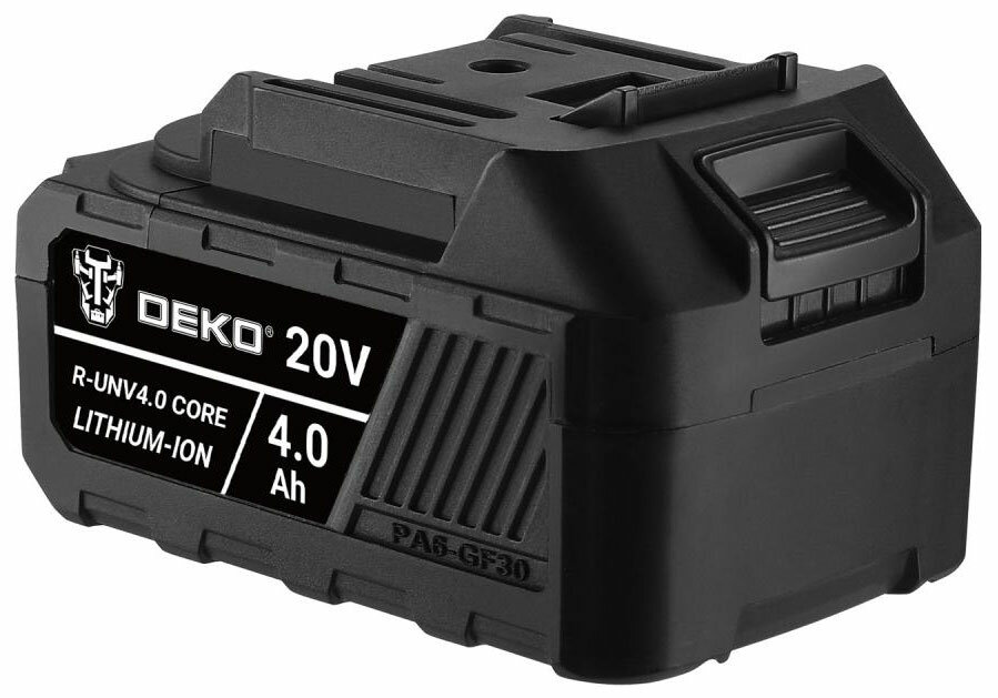 Аккумулятор Deko R-UNV4.0 CORE, Li-ion 20В, 4.0А*ч, черный — фото 1
