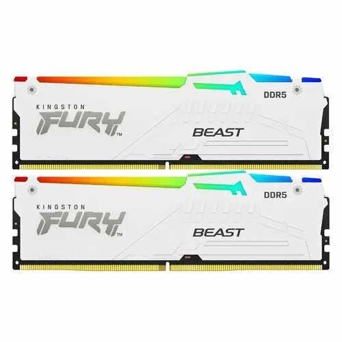 Оперативная память Kingston Fury Beast White Expo KF560C36BWE2AK2-32 DDR5 - 2x 16ГБ 6000МГц DIMM Ret 56985₽
