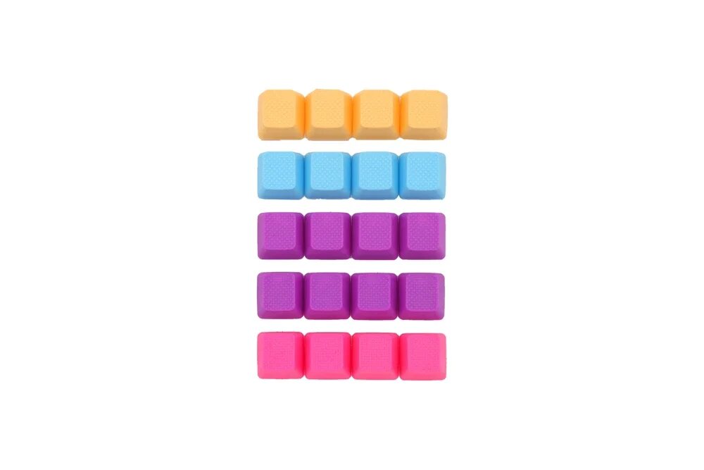Набор резиновых игровых ключей taihao Doubleshot Cherry MX OEM Profile 20 key пурпурный фиолетовый неоновый зеленый желтый светильник-синий, Blank RRainbow C