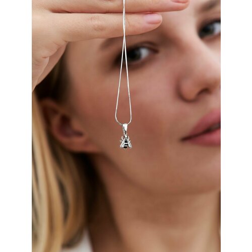 Подвеска SKAZKA Natali Romanovoi серебро 925 проба родирование фианит размер 1 см серебристый 931₽