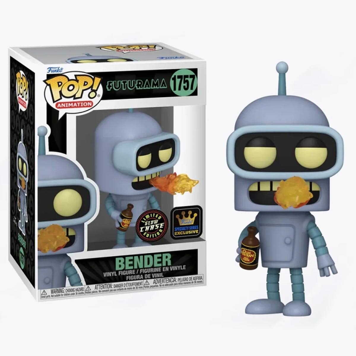 Фигурка Funko POP! Бендер c огненным дыханием (Bender) #1757 (Chase) Светящийся