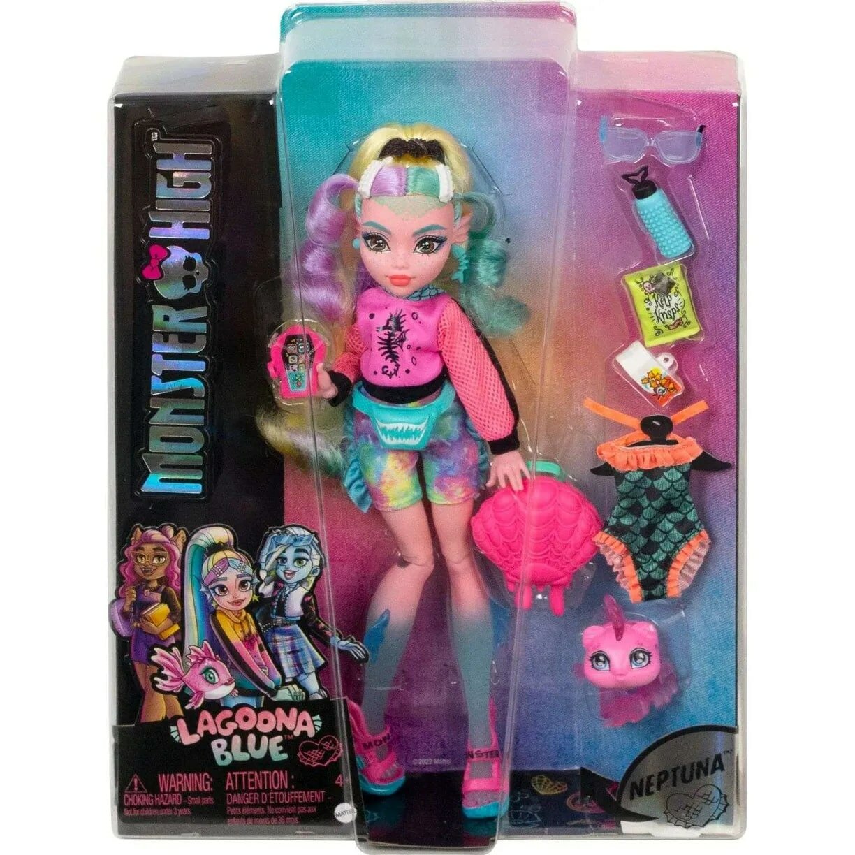 Кукла Монстр Хай Лагуна Блю Monster High Lagoona Blue Streaked Hair HHK55 — фото 1