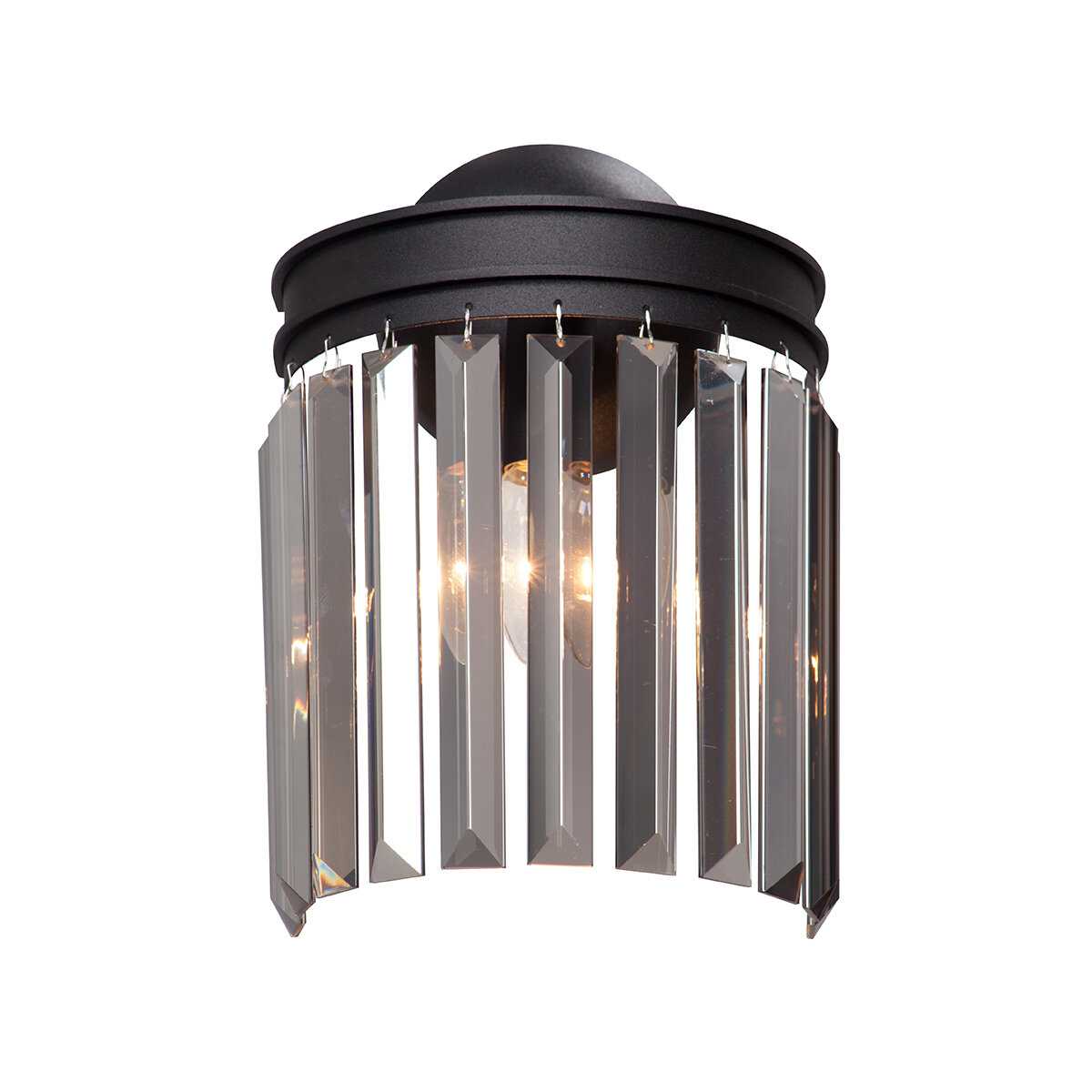 Бра настенный светильник Vitaluce V5155-1/1A , 1 лампа 3м2, Е14, 40Вт, цвет чёрный матовый.