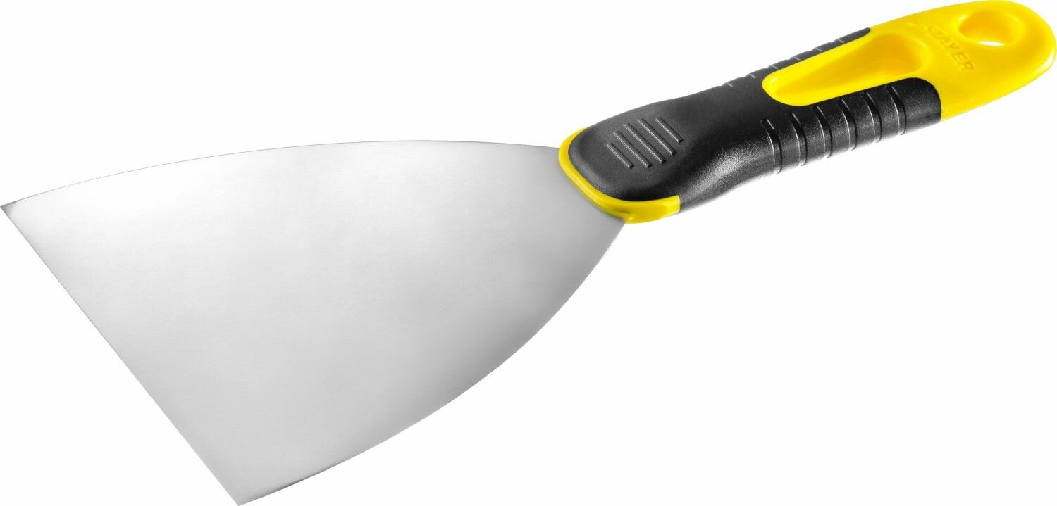 Шпатель STAYER Flat 120 мм х-образное полотно облегченная ручка из нержавейки профессиональный инструмент 10045-12