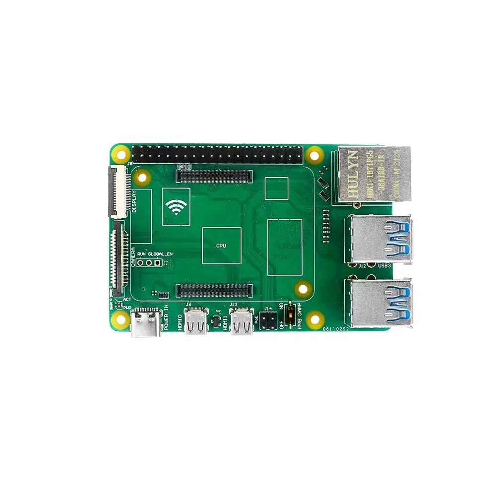 Raspberry Pi CM4 к PI4B, Адаптерная плата, компьютерный модуль 4, плата ввода-вывода на 4USB3.0/PoE/CSI/DSI/Gigabit ETH/40 GPIO/TF слот для карт, CM4-to-PI4B-Adapter