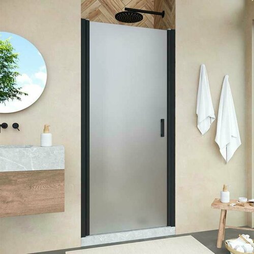 Душевая дверь в нишу Vegas Glass EP Novo 85 02М 10 профиль черный матовый стекло сатин 45333₽