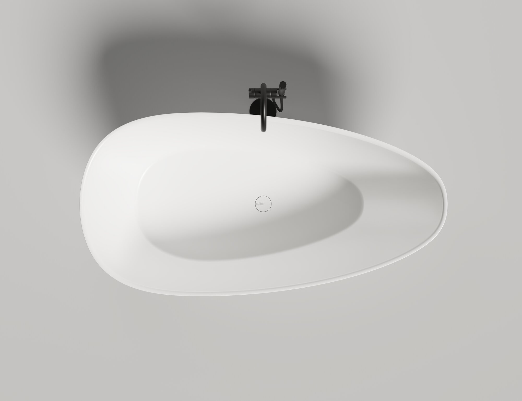 Ванна из искусственного камня Salini Paola 160х80 белая глянцевая S-Sense 1015103G - фото №1