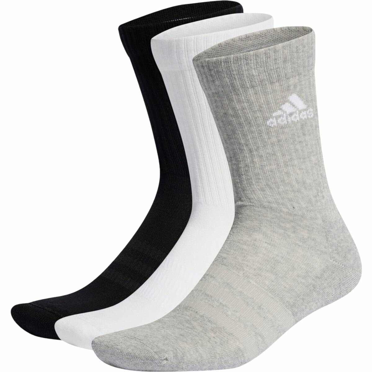 Носки adidas Cushioned Crew Socks 3 Pairs, комплект, 3 пары, размер M INT, серый