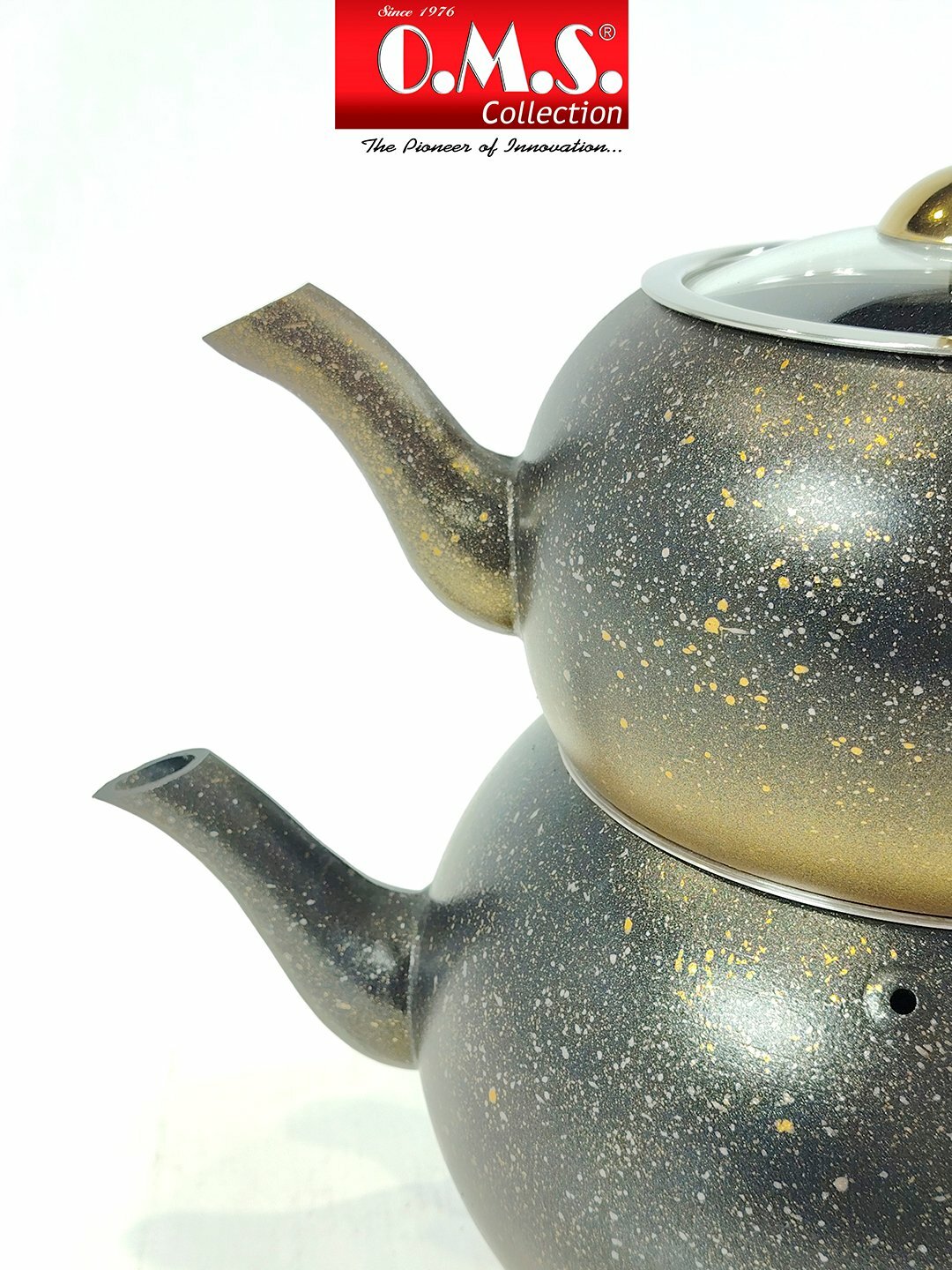 Чайник O.M.S. 8200-L, XL, Золотистый хаки 3 литр — фото 1