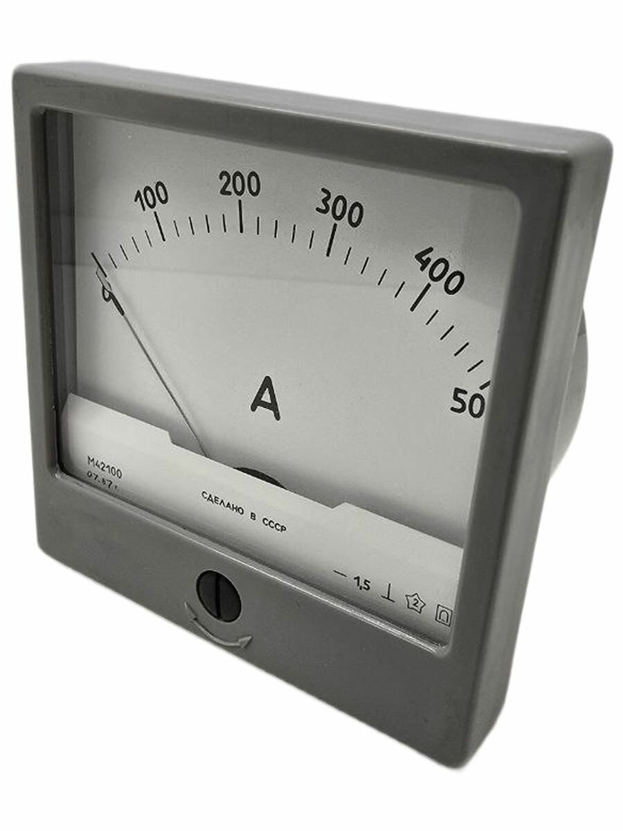 М42100, Амперметр переменного тока стрелочный, Класс точности 1,5, 500А, 80х80х51