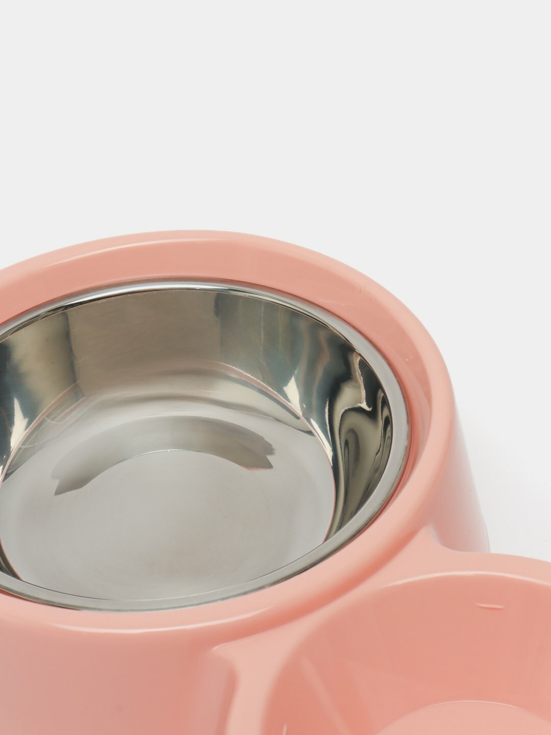 2 в 1-ом Миска пластиковая с поилкой для кошек,(32*23см) Розовый — фото 1