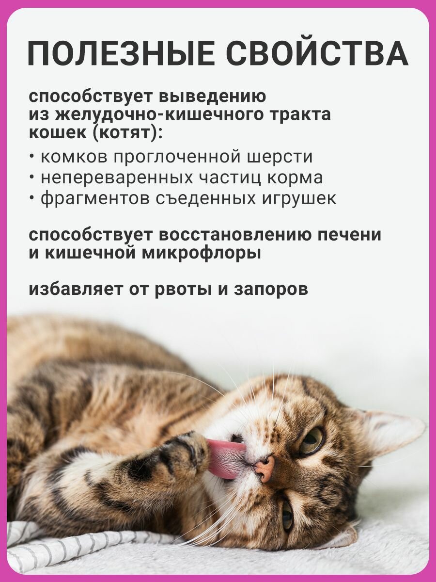 Паста для вывода шерсти кошек и хорьков, мальт-паста для животных Harly 75 мл — фото 1