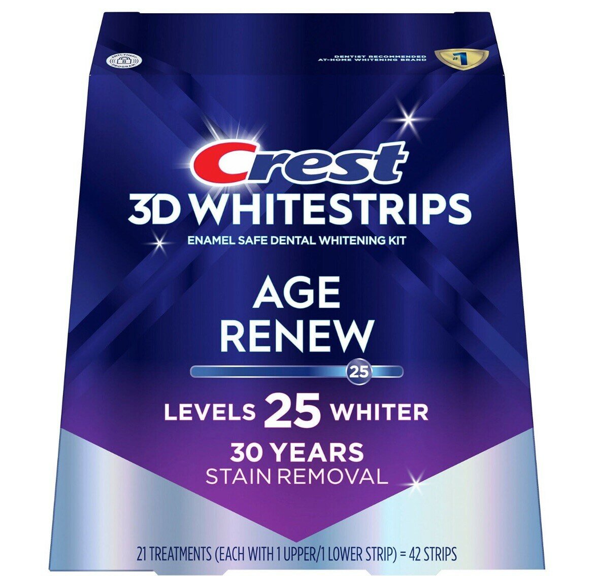 Отбеливающие полоски для зубов Crest 3D Whitestrips Age Renew Supreme Bright