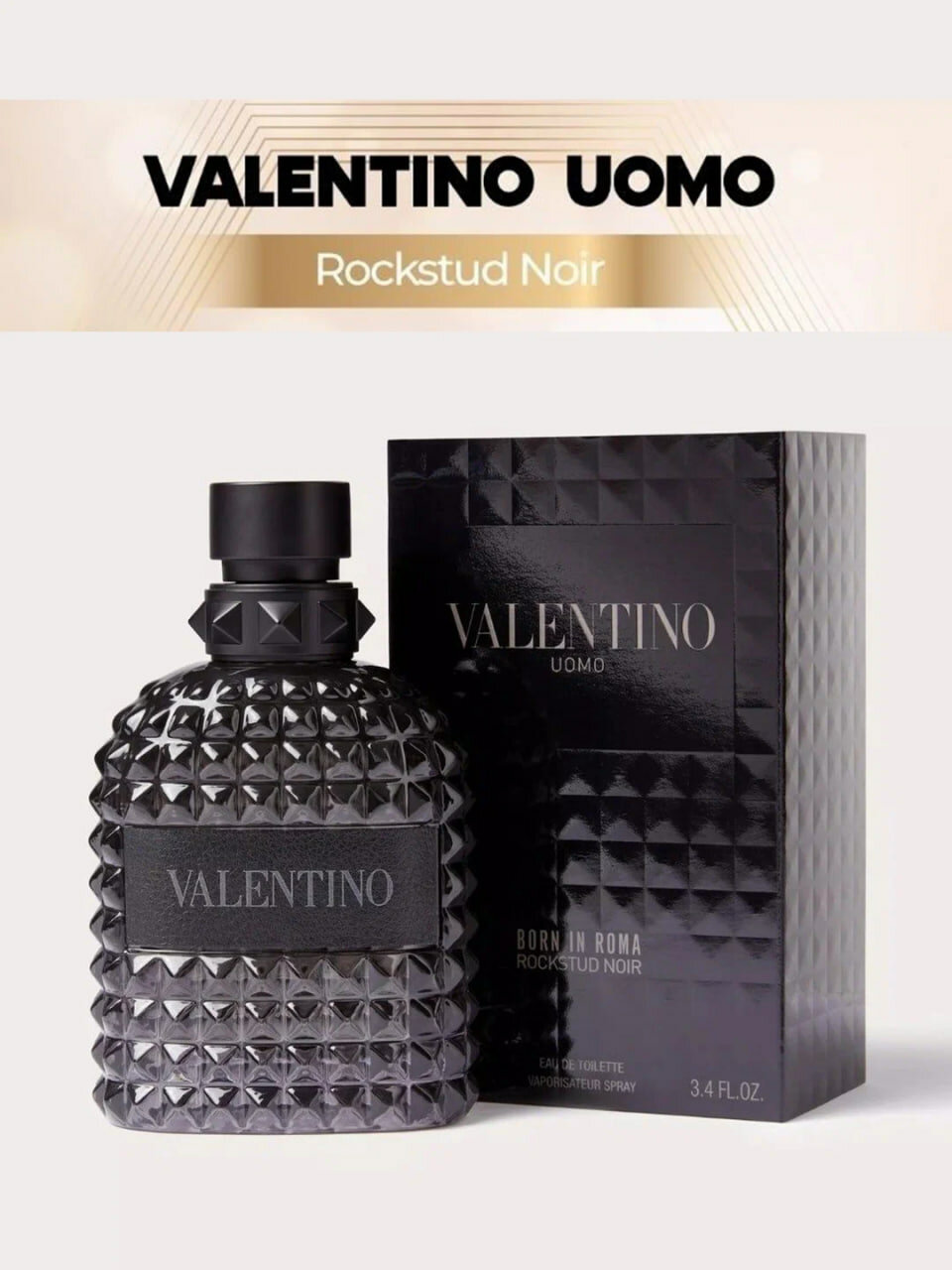 Духи Valentino Born in Roma, Rockstud Noir Uomo, унисекс, восточно-пряные, 100мл