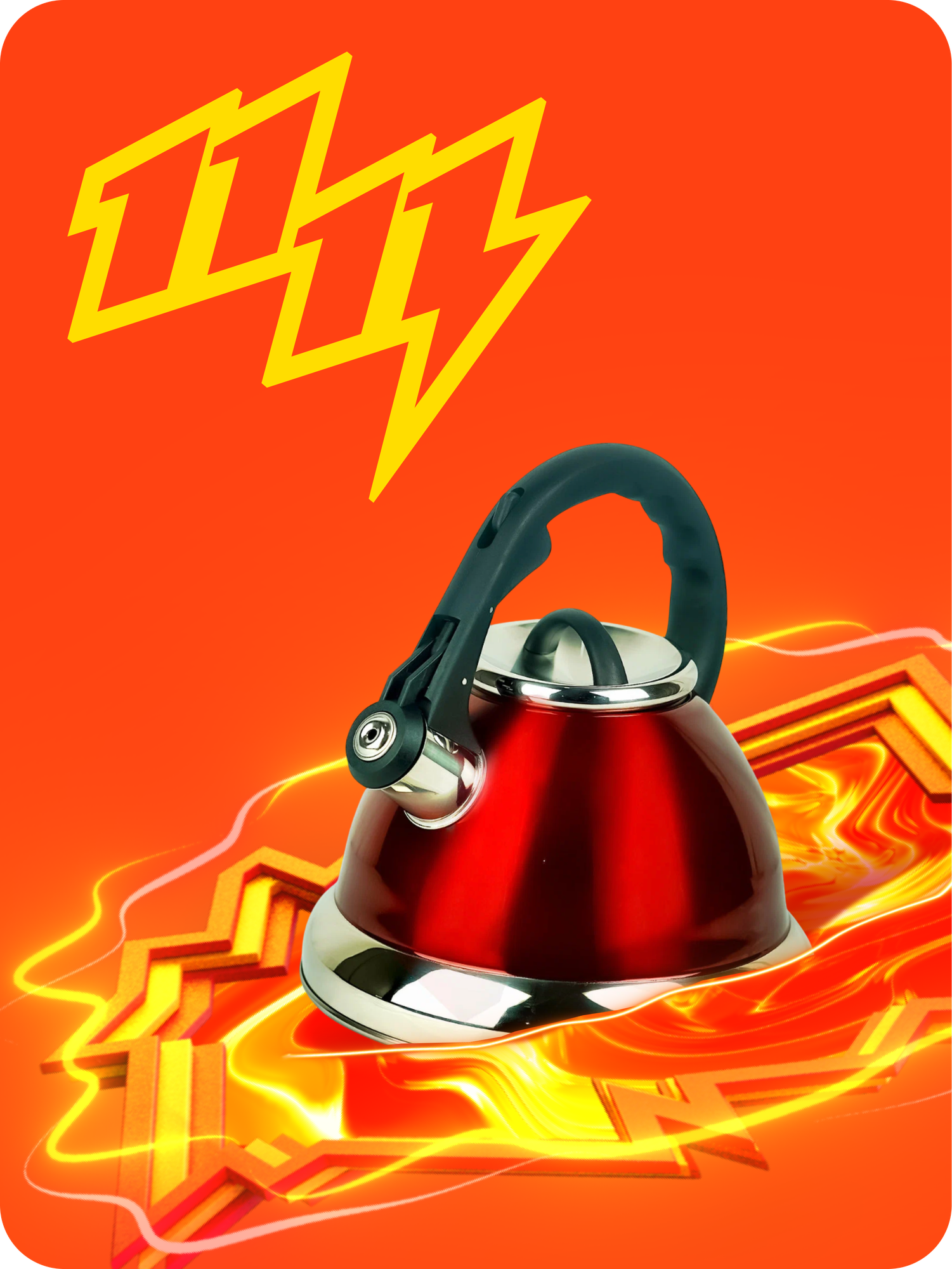 Чайник ZEPTER, металлический, со свистком для всех видов плит, 3,5 л