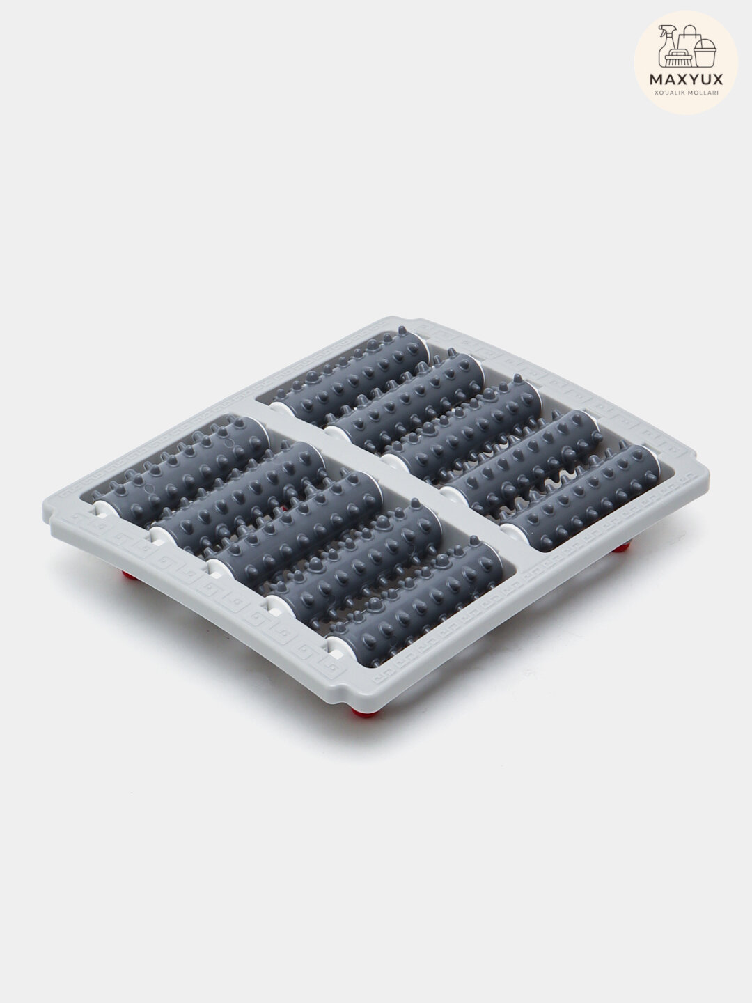 Массажный ролик для стоп, расслабляющий массажер "Счёты" пластик - Белый