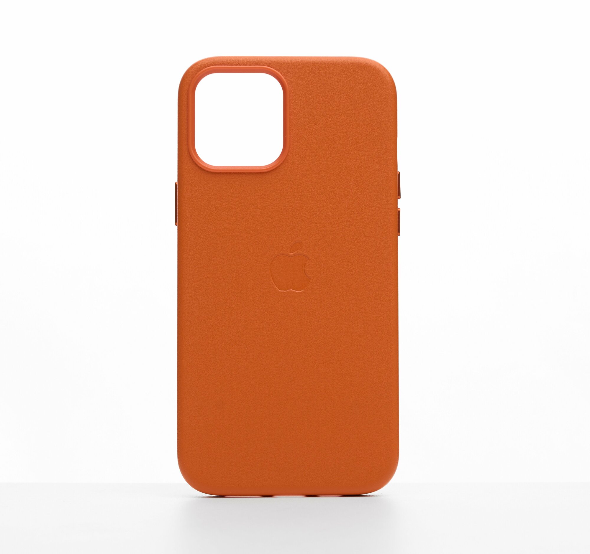 Кожаный чехол Leather Case для iPhone 12 / iPhone 12 Pro с MagSafe, Orange