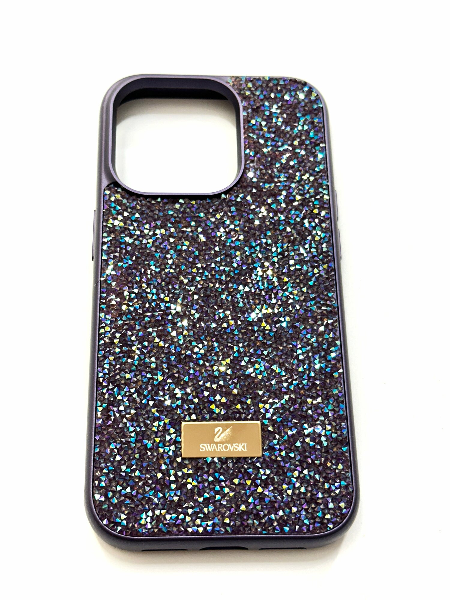 Чехол с кристаллами Swarovski на Iphone 14 Pro Max Deep Purple