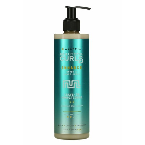 Alaffia, Ливин, несмываемый кондиционер для локонов, leave in, нерафинированное масло ши, 354 мл