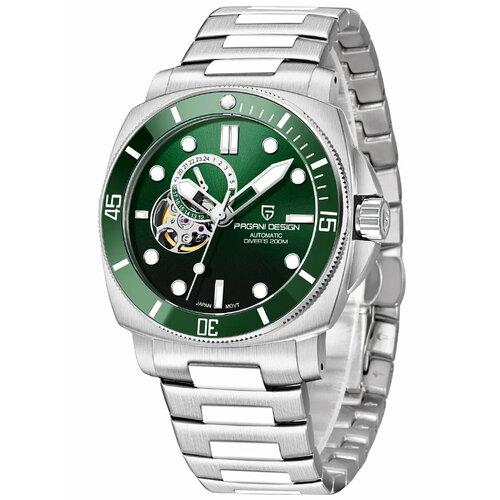 наручные часы pagani design черный зеленый Наручные часы Pagani Design, зеленый, серебряный