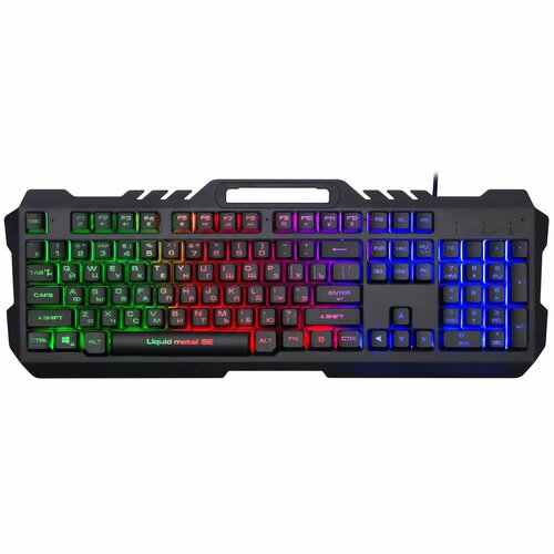 Игровая клавиатура для компьютера проводная мембранная клавиш - 104 USB черная TechFurn Liquid Metal SE 1 шт 3890₽